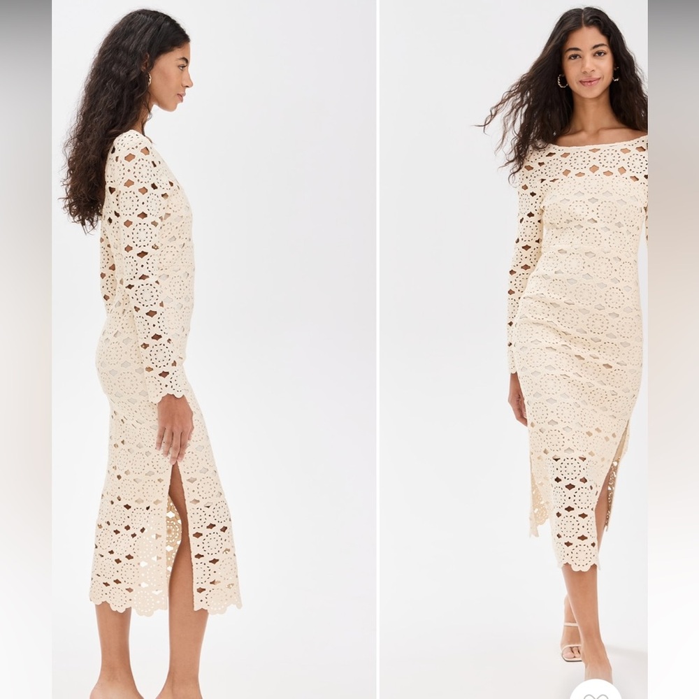 NWT Cara Cara Marsielle Cream Crochet Midi Dress